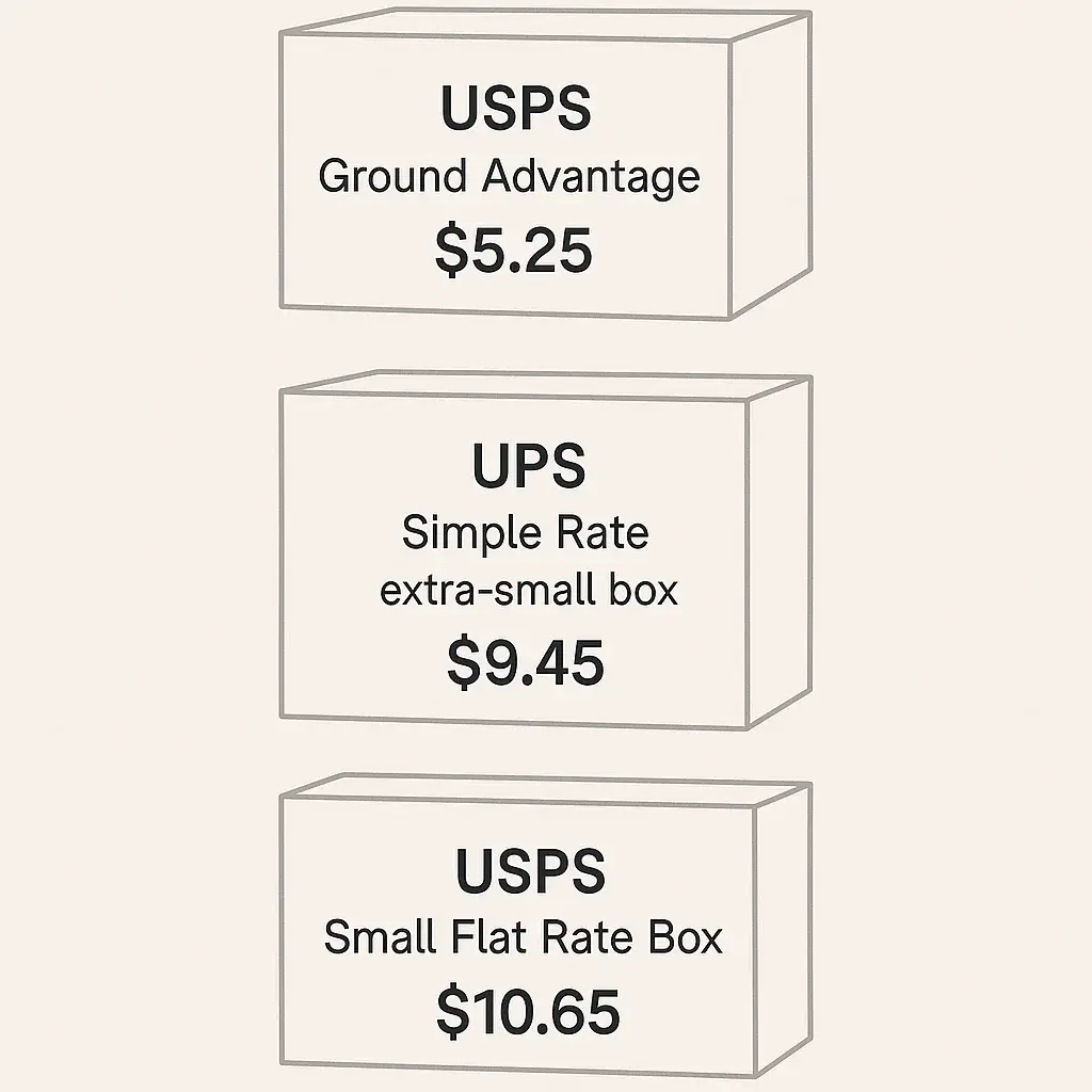 Cheapest Size Box and Small Box Shipping Costs