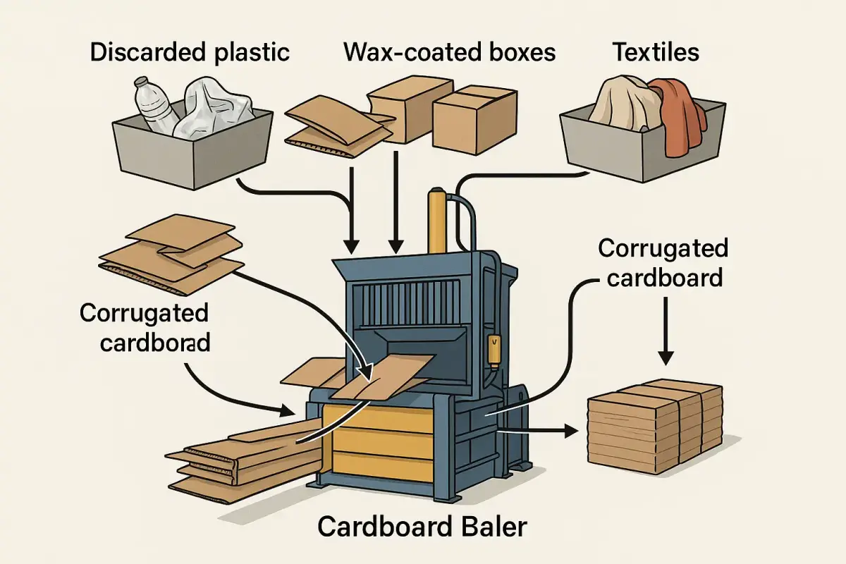Optimizing Cardboard Baling: Materials, Limitations, and Contamination Risks