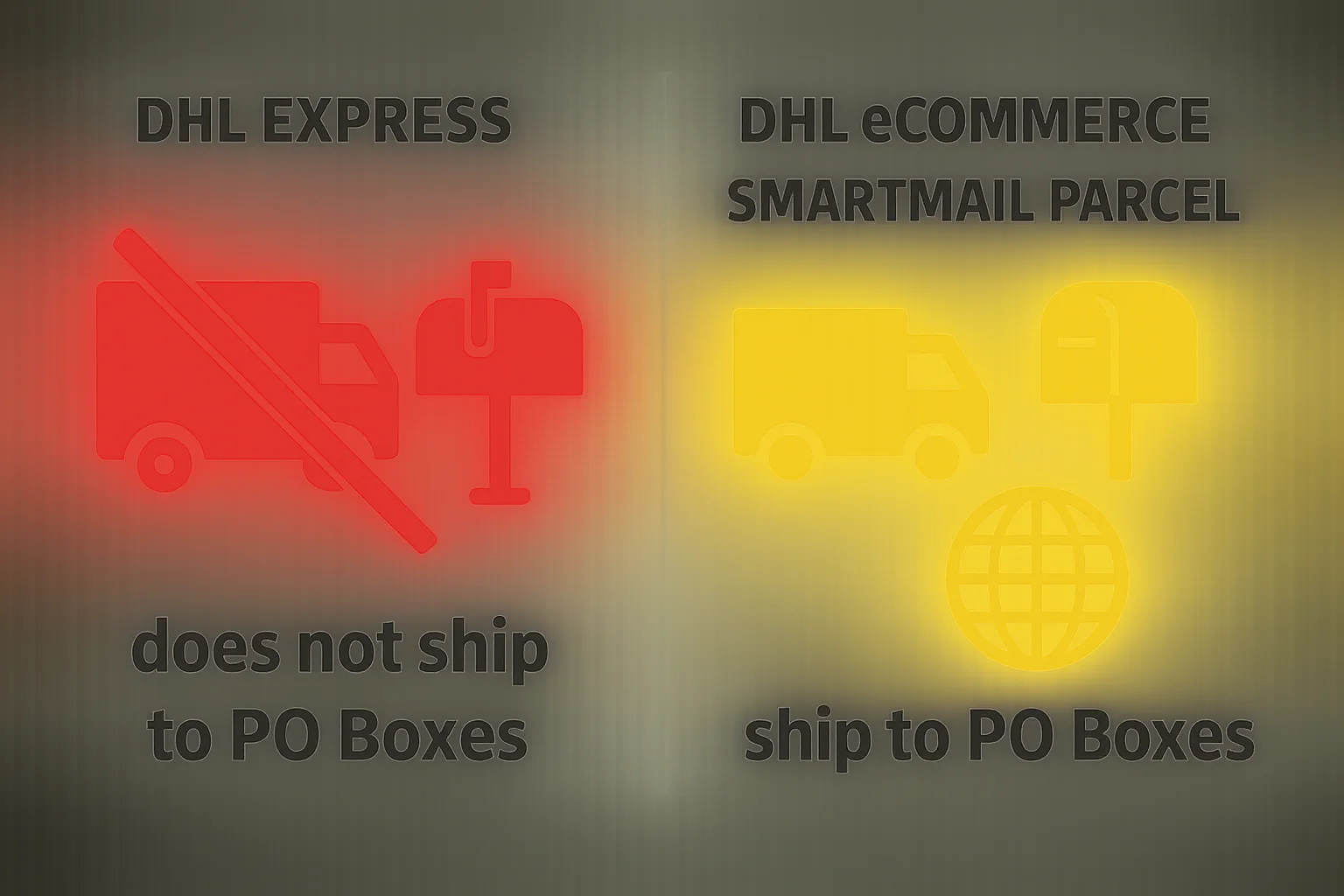 DHL Shipping to PO Boxes
