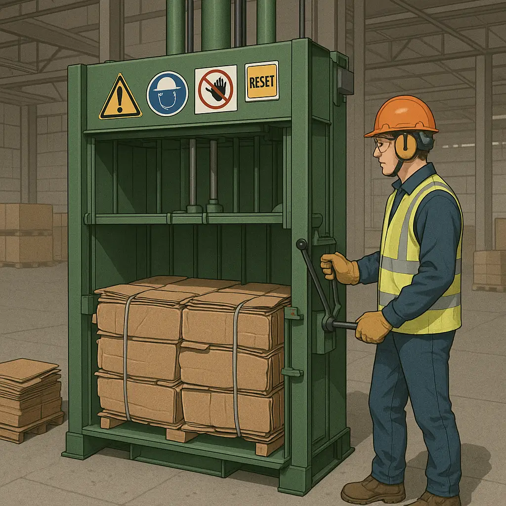 Guide to Resetting, Operating, and Repairing a Cardboard Baler
