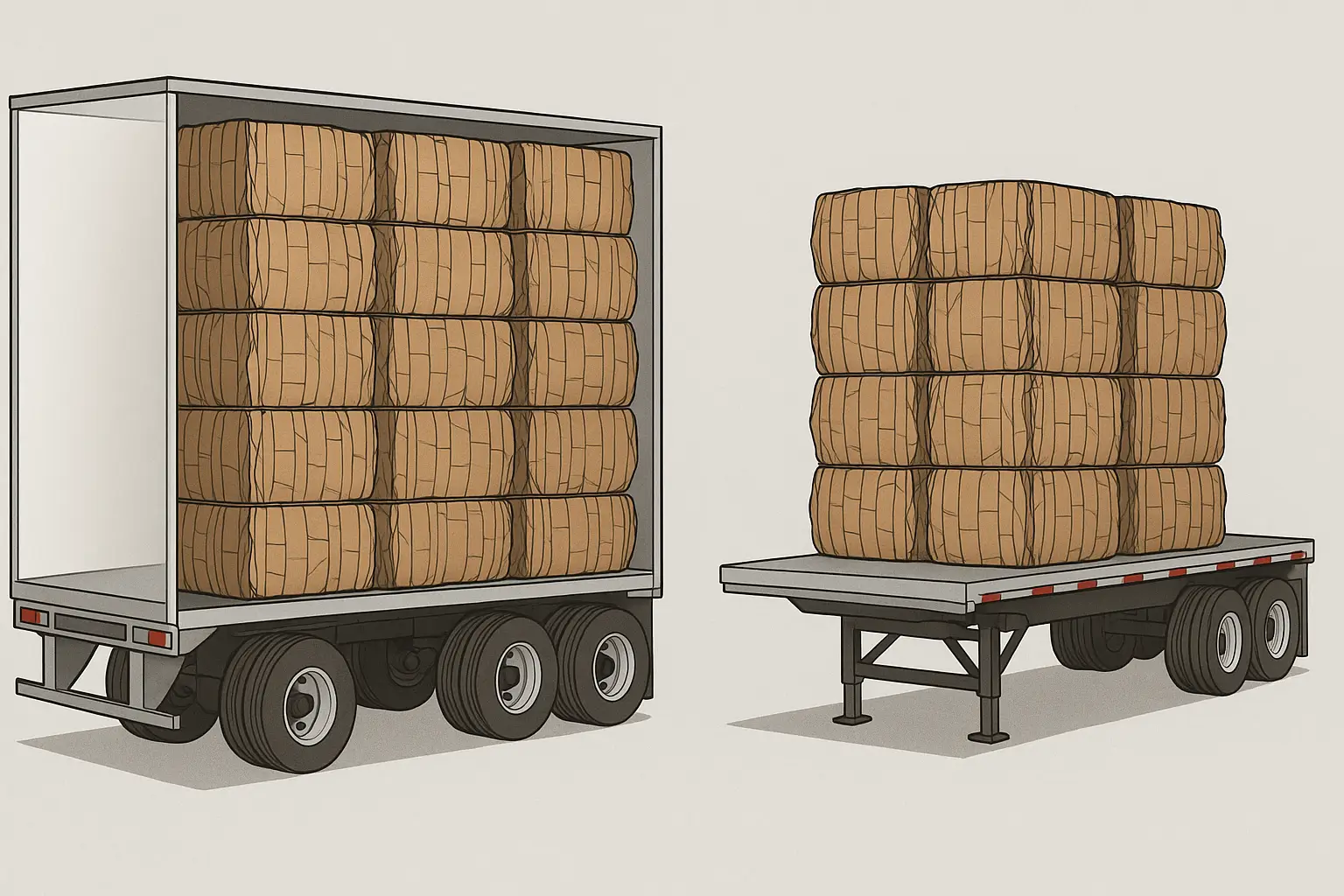 Maximizing Cardboard Bale Loading on Semi-Trailers and Flatbeds