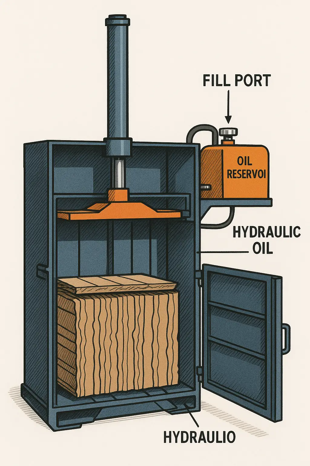 Cardboard Baler Hydraulic Oil: Capacity, Type, and Consumption