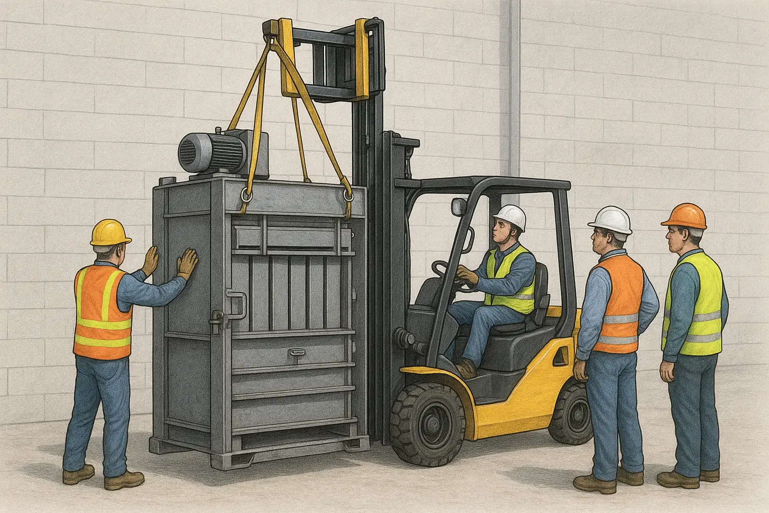 How to Move a Cardboard Baler
