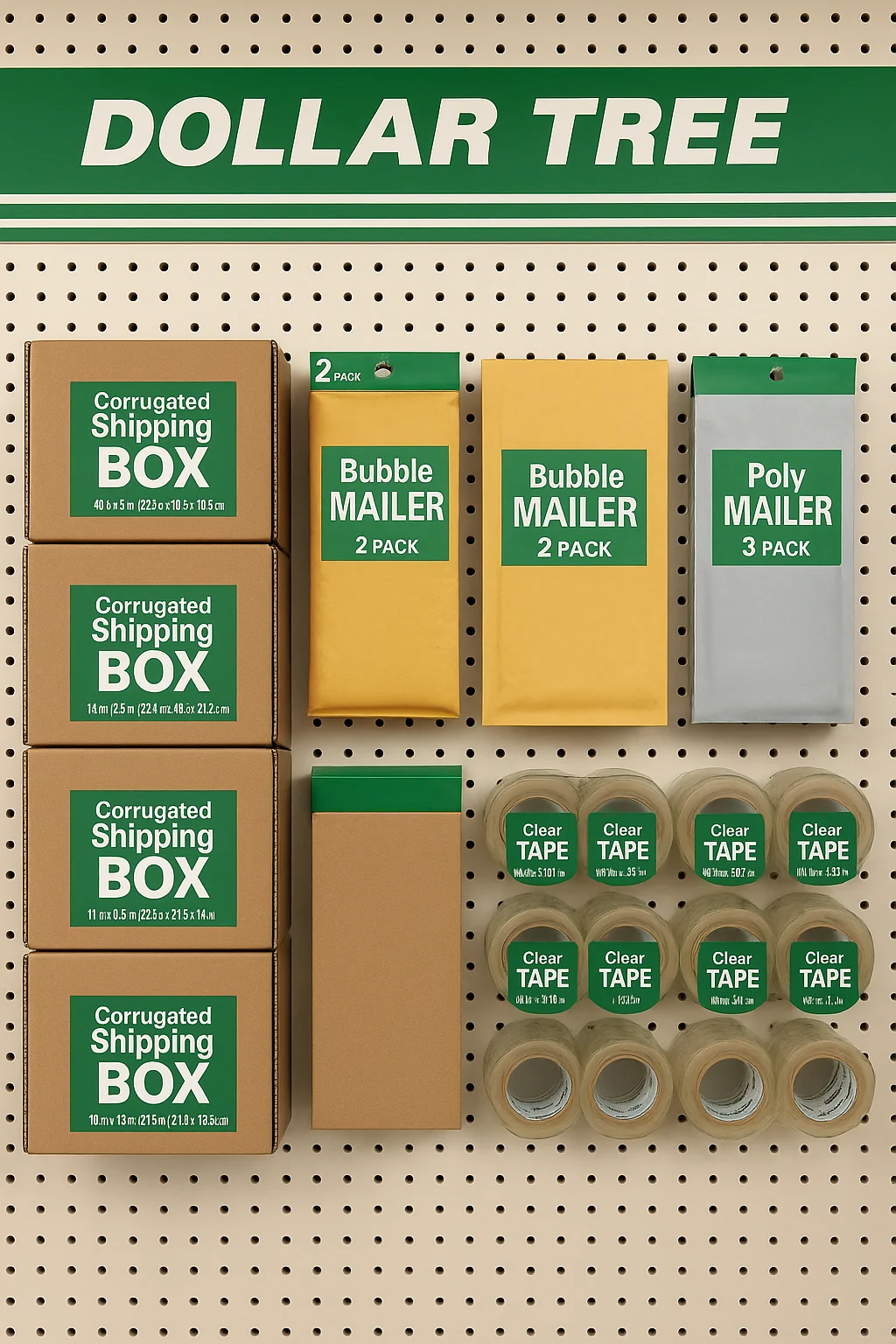 Yes-Dollar Tree Sells Shipping Boxes and Shipping Supplies